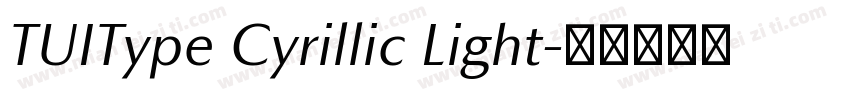 TUIType Cyrillic Light字体转换